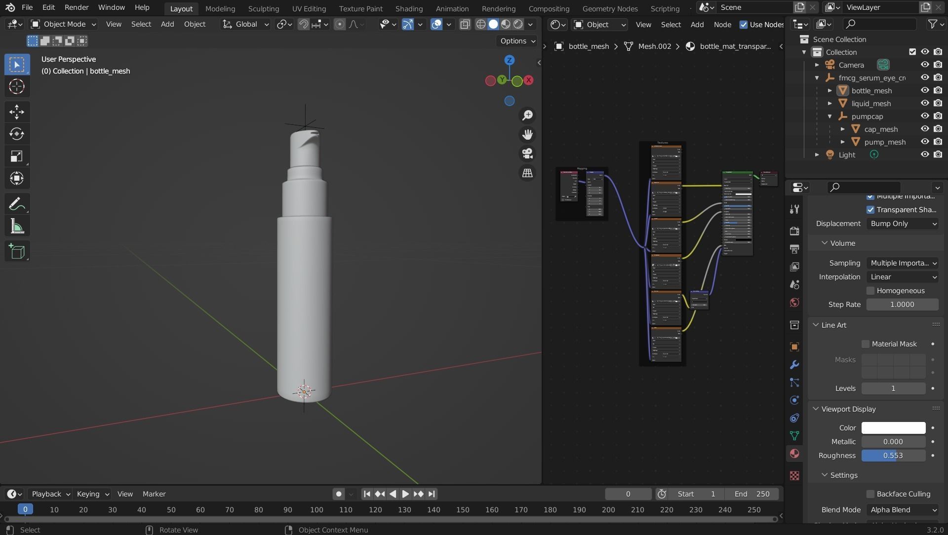 Serum Eye Cream Bottle Low-poly 3D model_4
