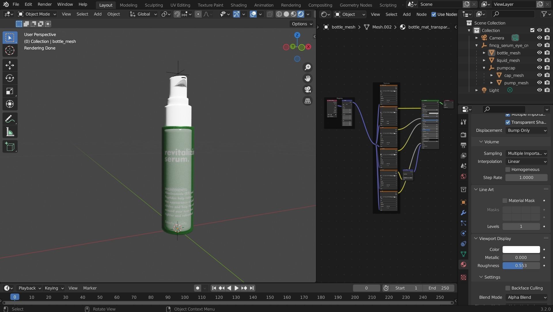 Serum Eye Cream Bottle Low-poly 3D model_6