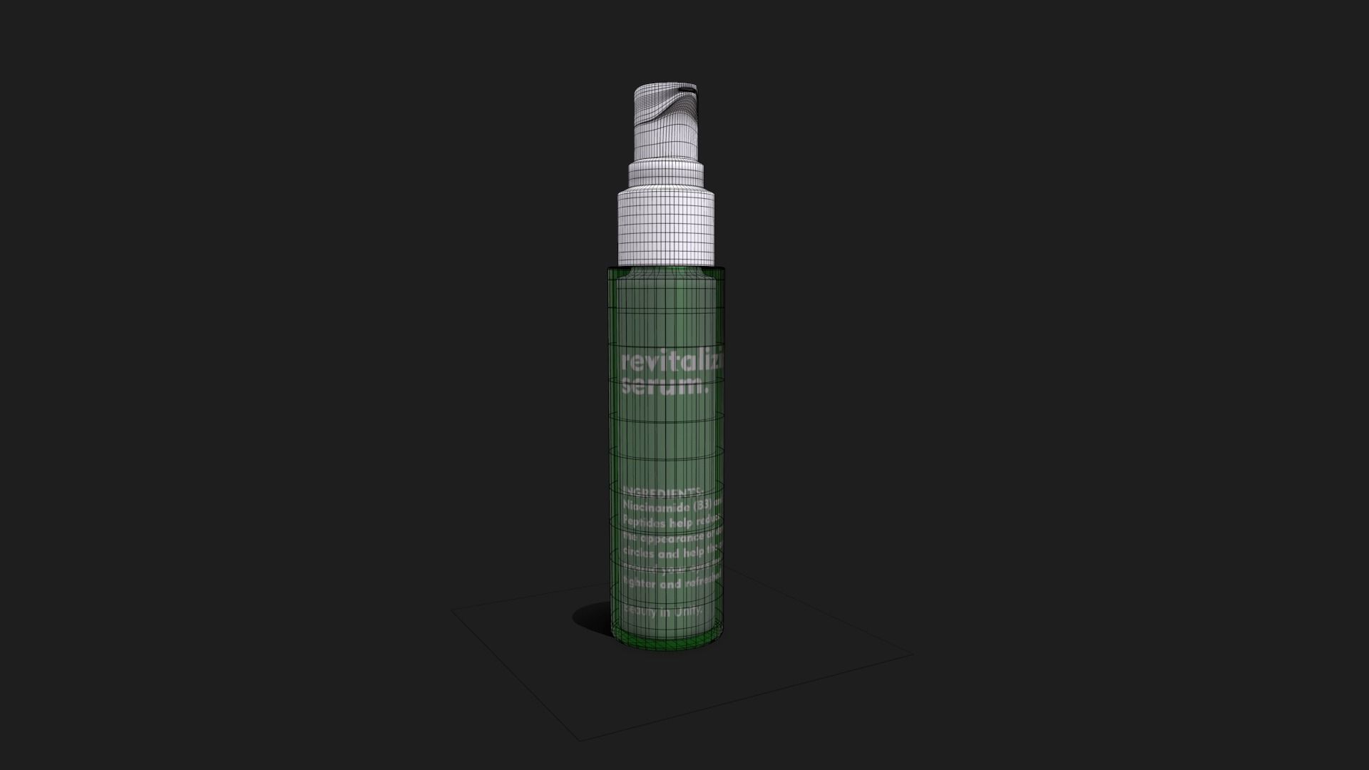Serum Eye Cream Bottle Low-poly 3D model_2
