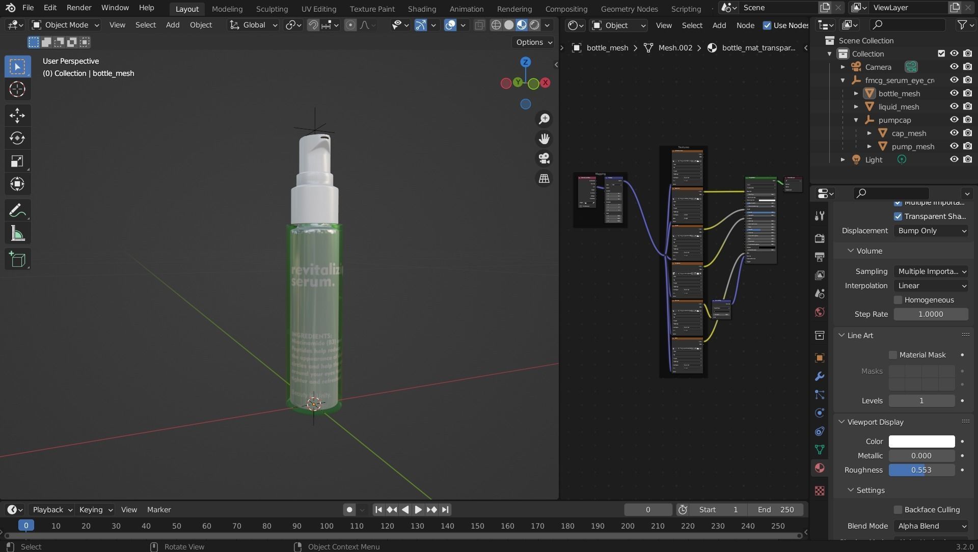Serum Eye Cream Bottle Low-poly 3D model_5