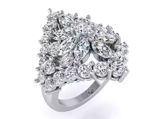 Rhombus Diamond Ring 3117