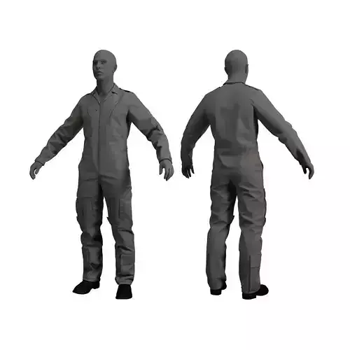 RAF MK 16A Flight Suit - Marvelous Designer 3D model
