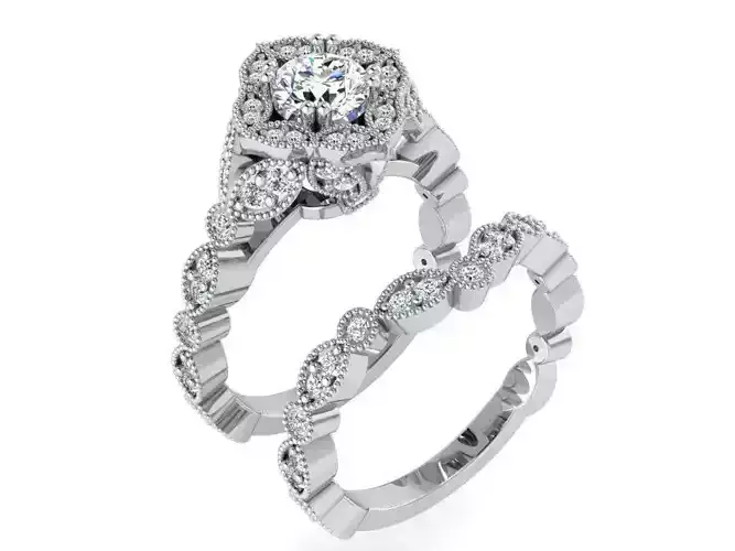 Flower Ring With Band 3127