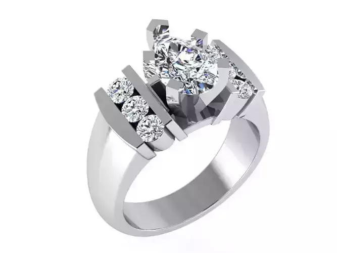 Pear Diamond Ring 3133