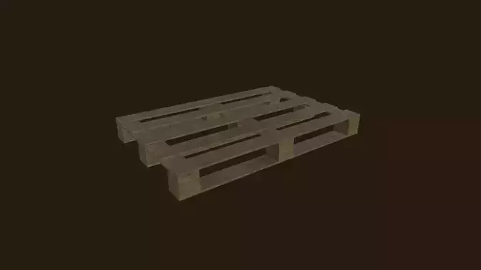 Dirty wooden pallet lowpoly