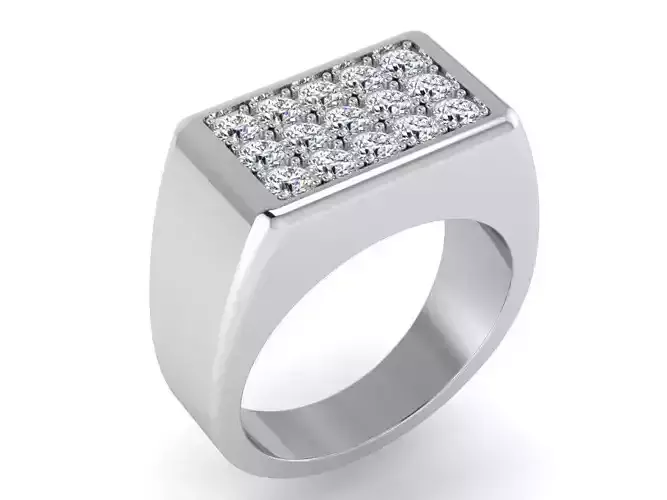 Rectangular Diamond Ring 3144