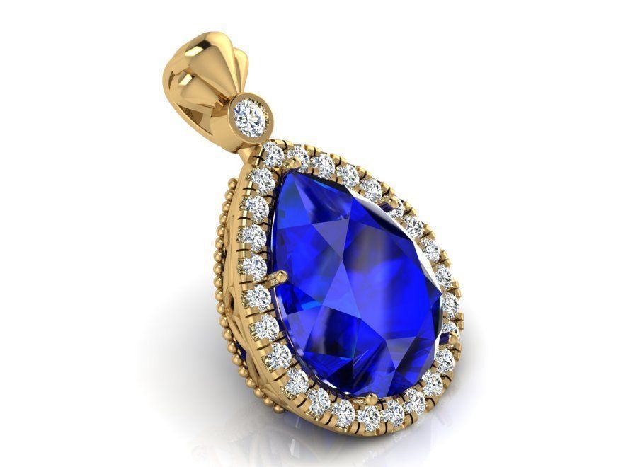 Pear Halo Pendant 3147 3D print model_1