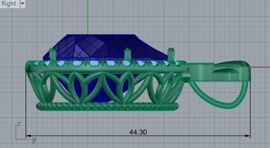 Pear Halo Pendant 3147 3D print model_6