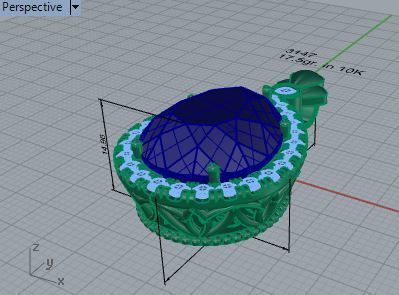 Pear Halo Pendant 3147 3D print model_7