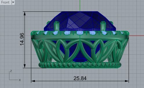 Pear Halo Pendant 3147 3D print model_5