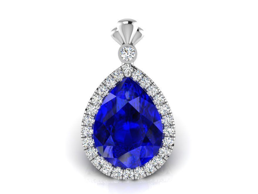 Pear Halo Pendant 3147 3D print model_2