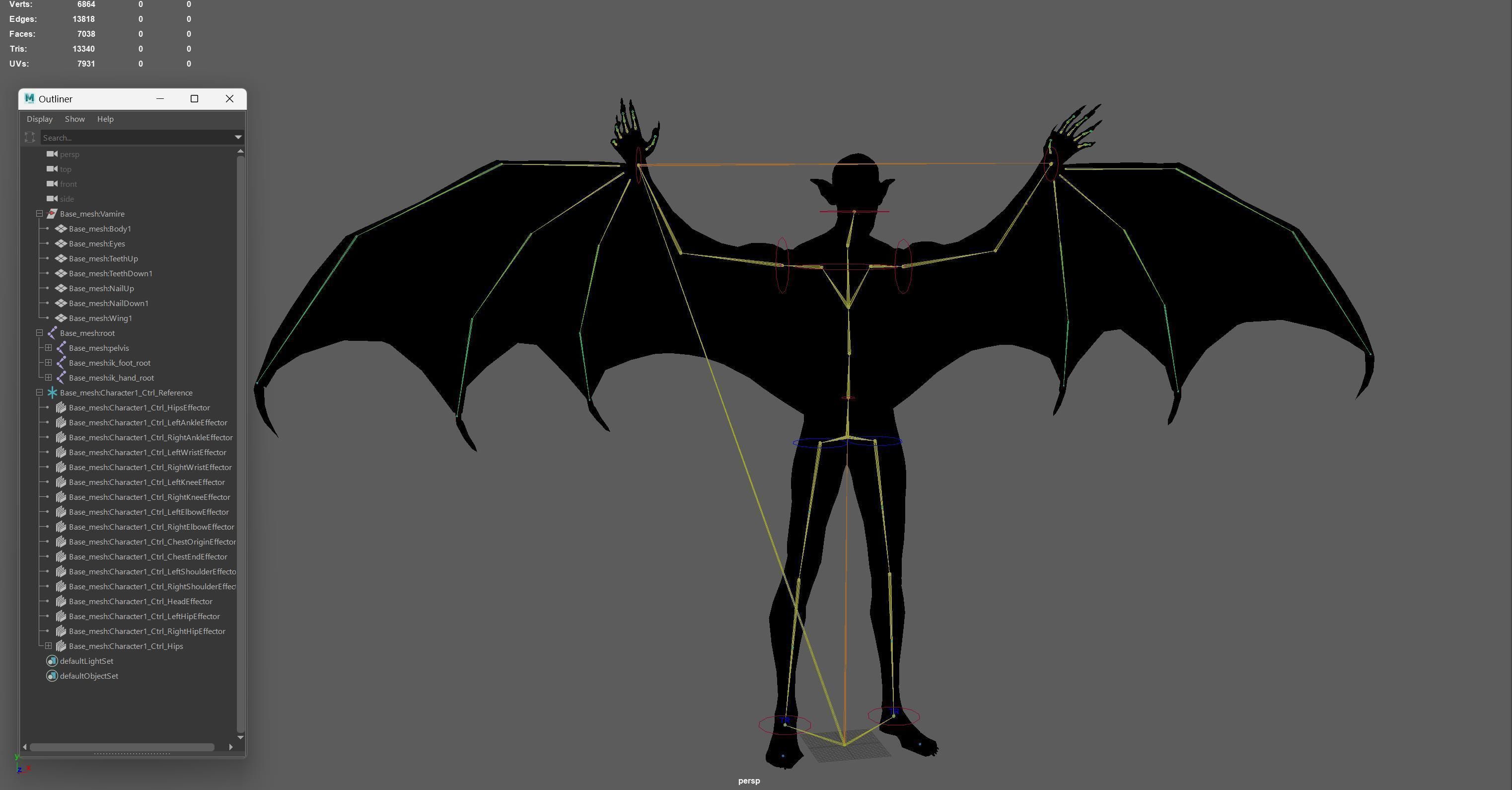 Vampire Low-poly 3D model_37