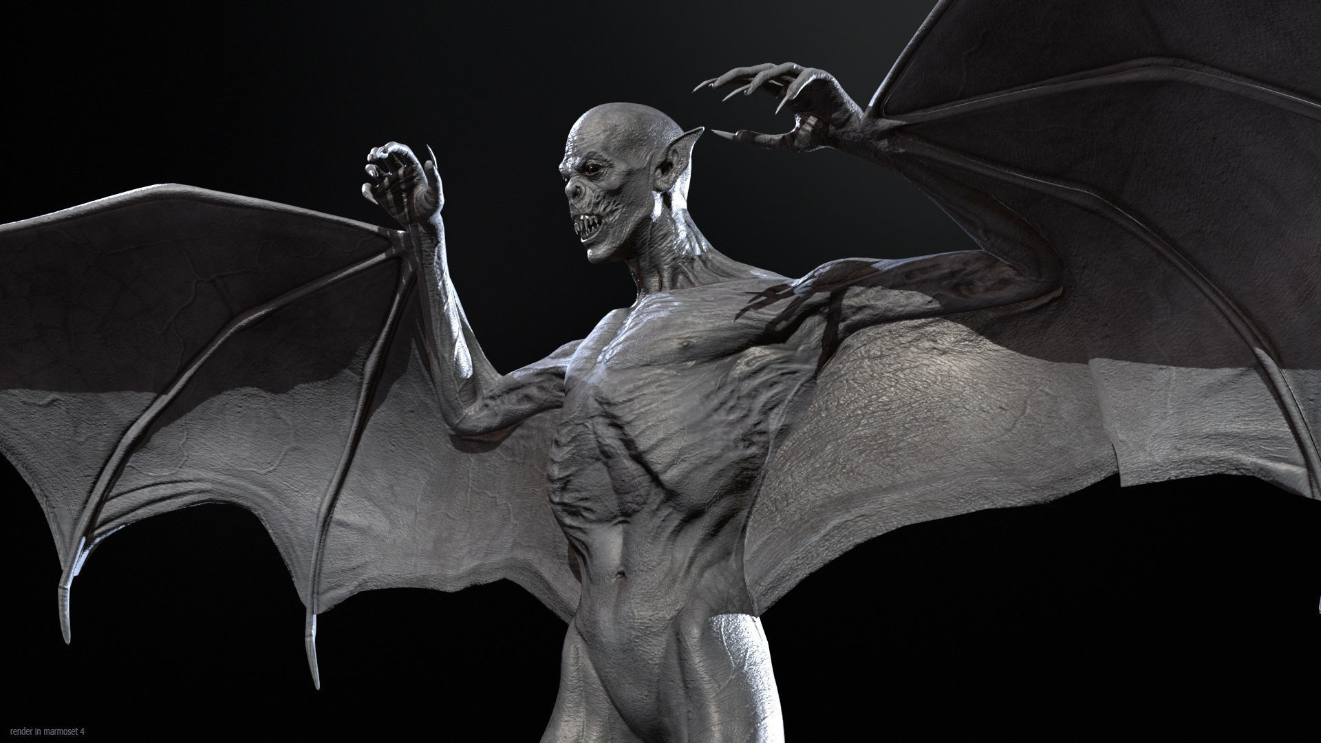 Vampire Low-poly 3D model_2