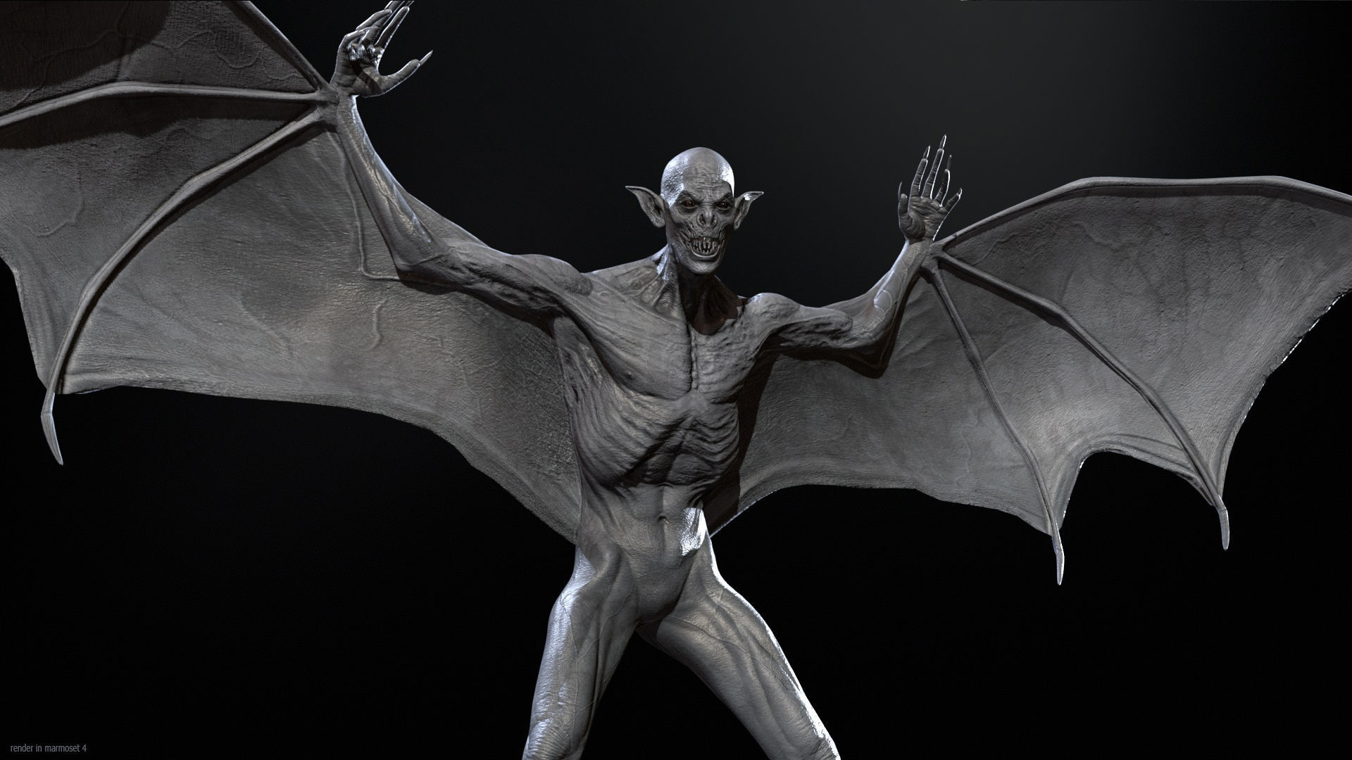 Vampire Low-poly 3D model_4