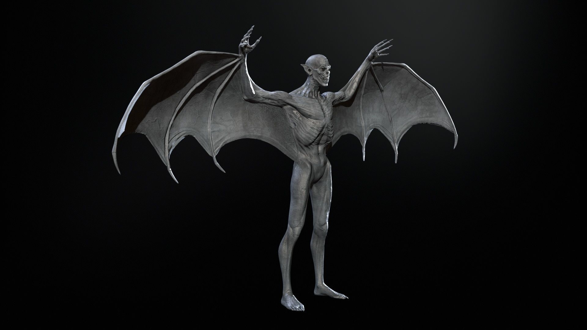 Vampire Low-poly 3D model_7