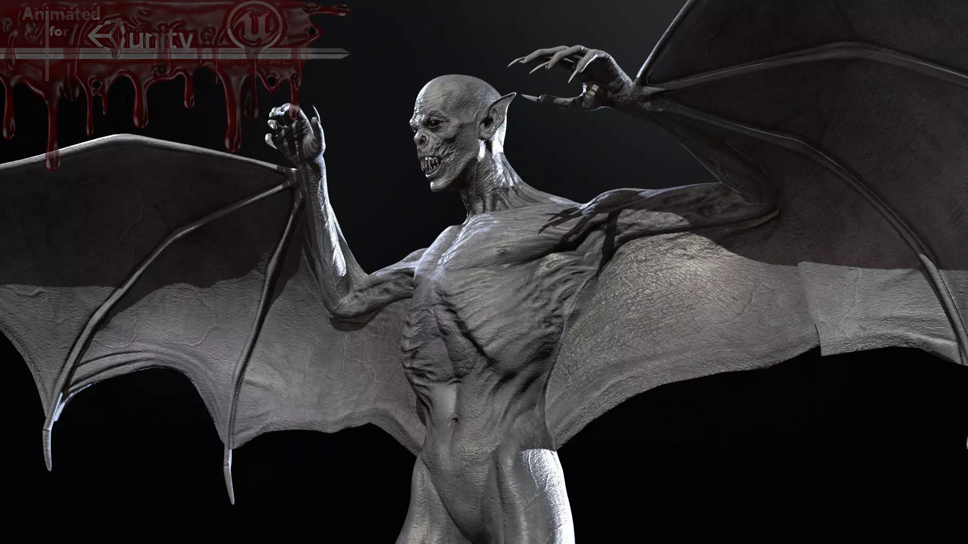 Vampire Low-poly 3D model_0