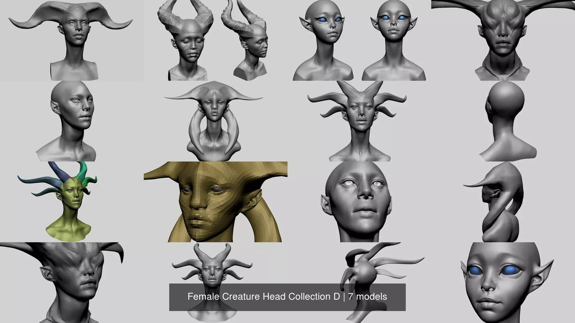 Female Creature Head Collection D _0