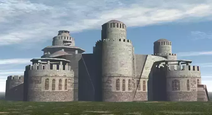 Eastern Ancient Casttle Free 3D model