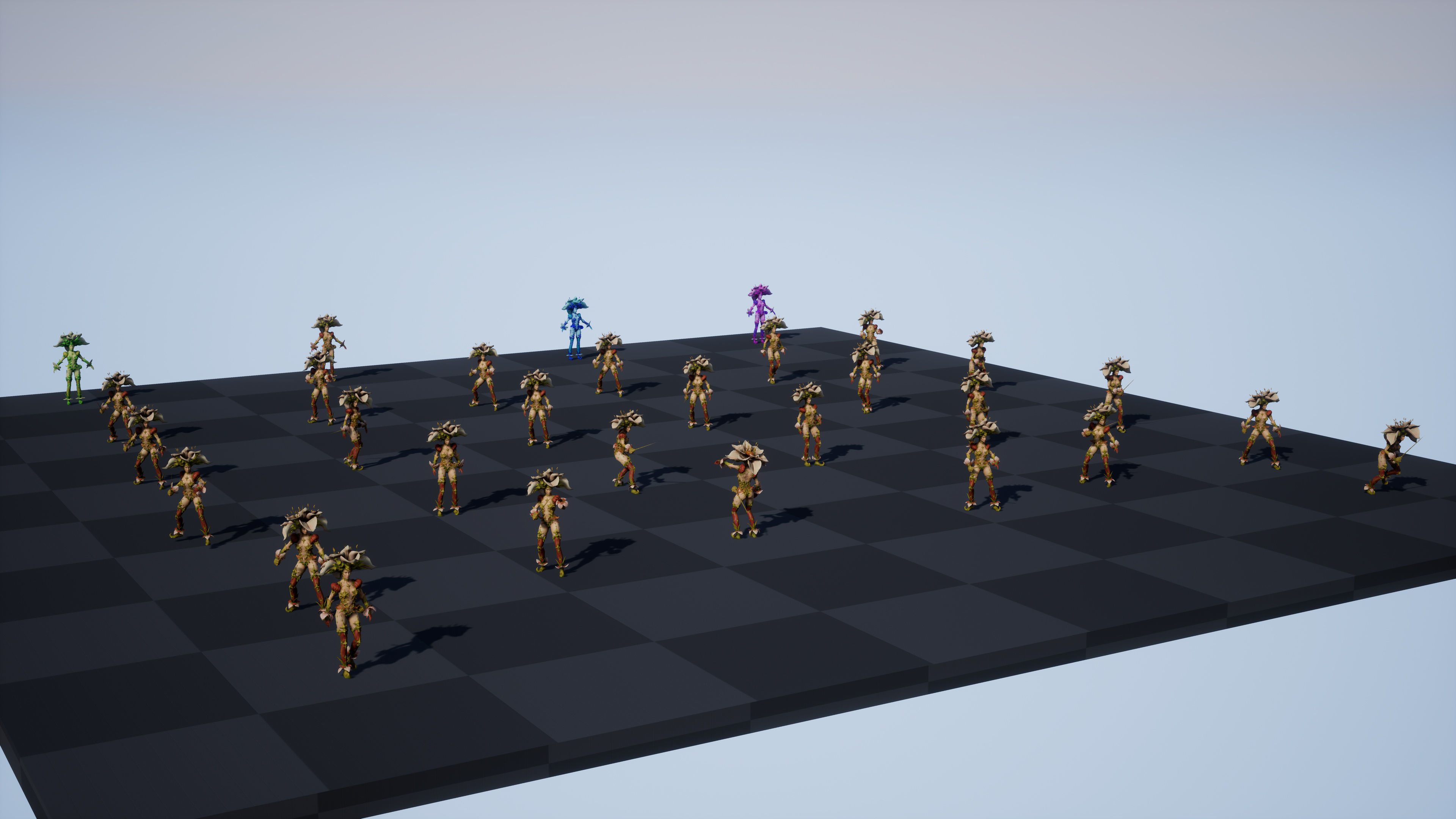 Flower girl Low-poly 3D model_27