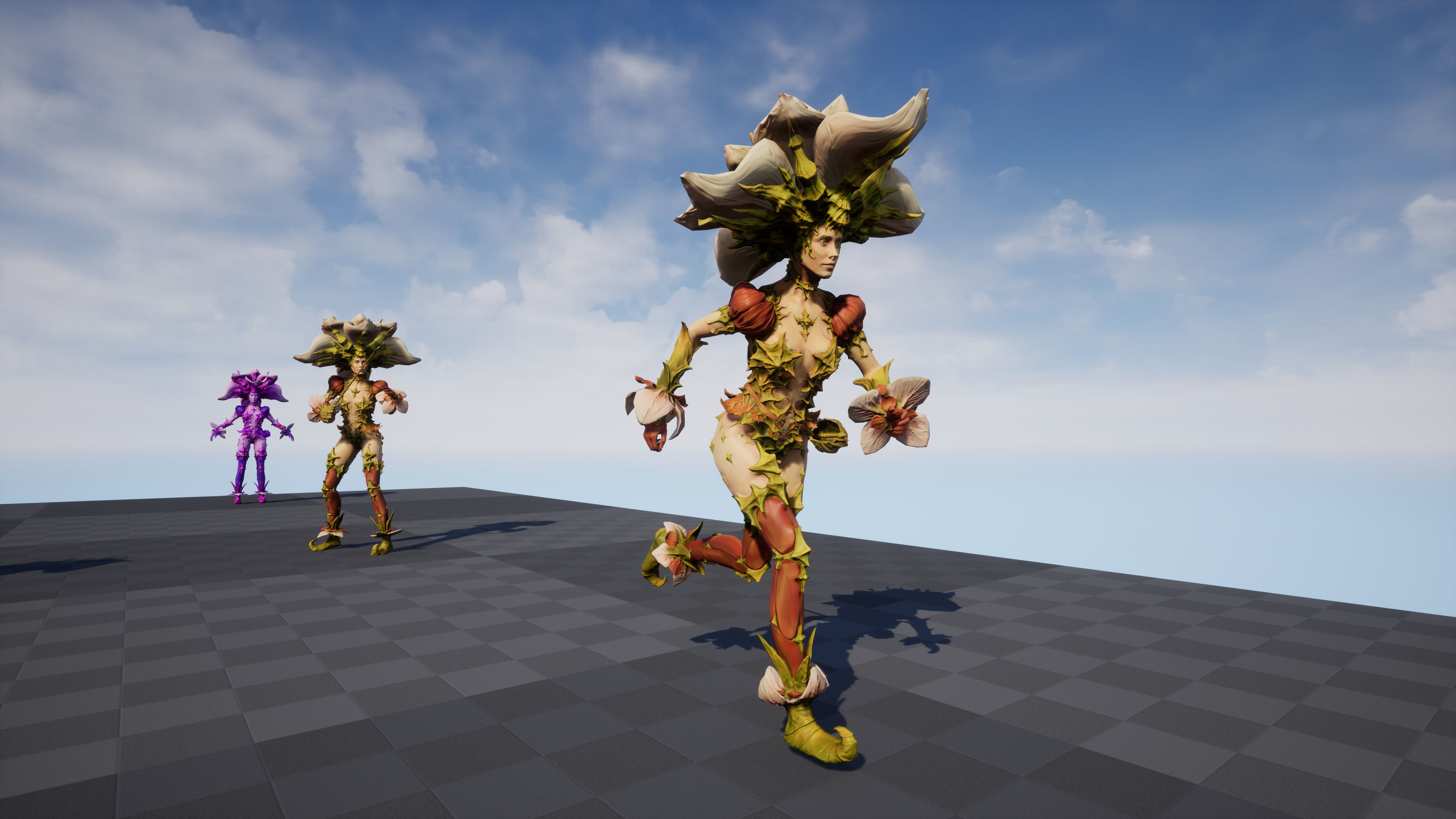 Flower girl Low-poly 3D model_23