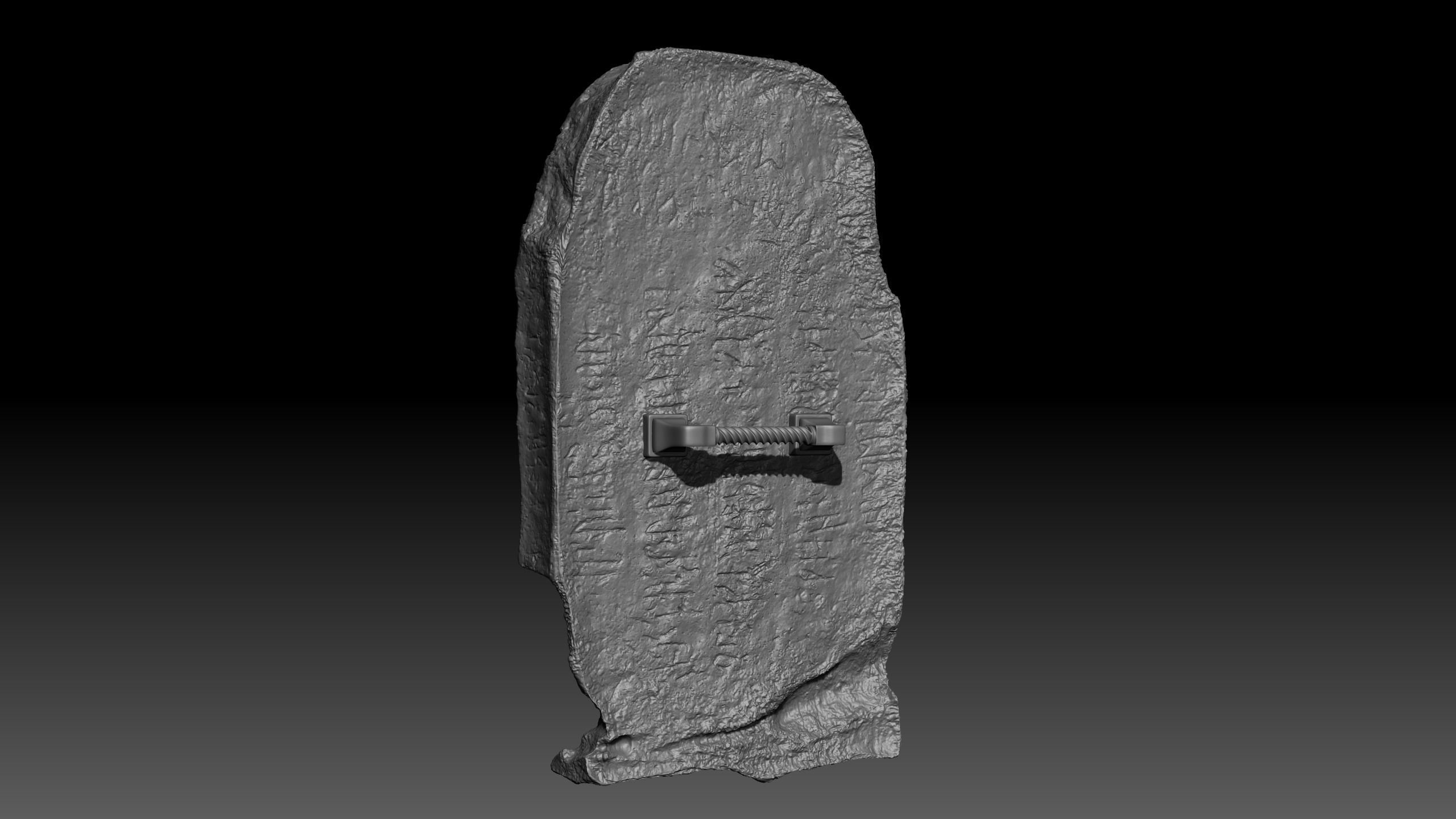 Fingerprint Stone Shield - Elden Ring weapon 3D print model_5