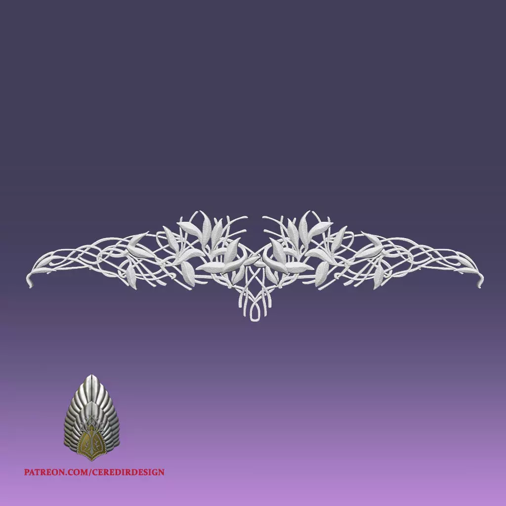 Galadriel Crown Helmet lord of the rings 3D DIGITAL DOWNLOAD 3D print model_0