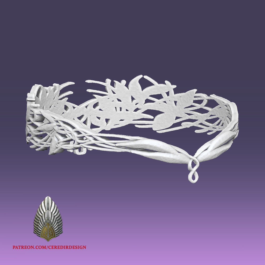 Galadriel Crown Helmet lord of the rings 3D DIGITAL DOWNLOAD 3D print model_2