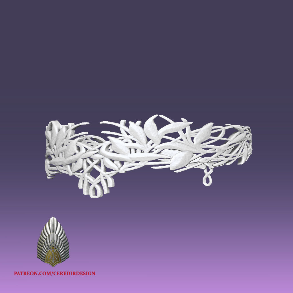 Galadriel Crown Helmet lord of the rings 3D DIGITAL DOWNLOAD 3D print model_1