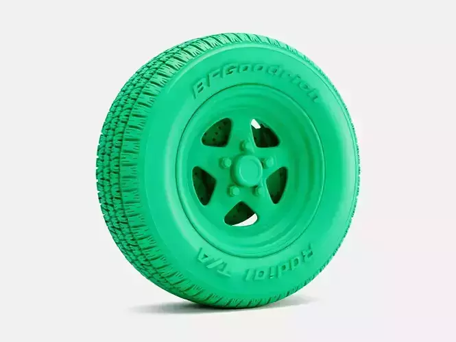 15x8 Weld Pro Star Wheel BFGoodrich Radial Tire 3D print model