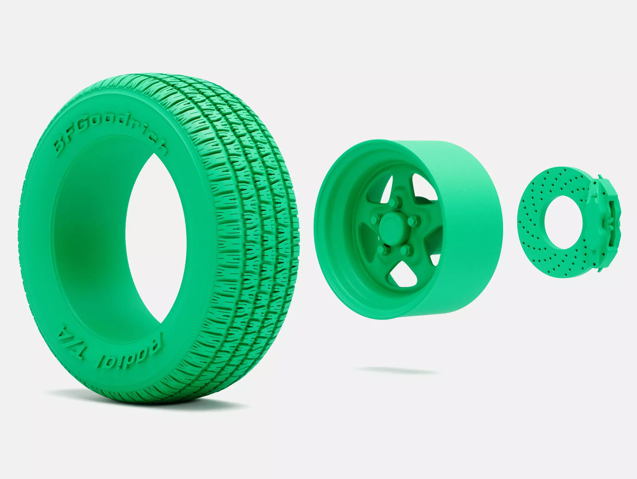 15x8 Weld Pro Star Wheel BFGoodrich Radial Tire 3D print model_5