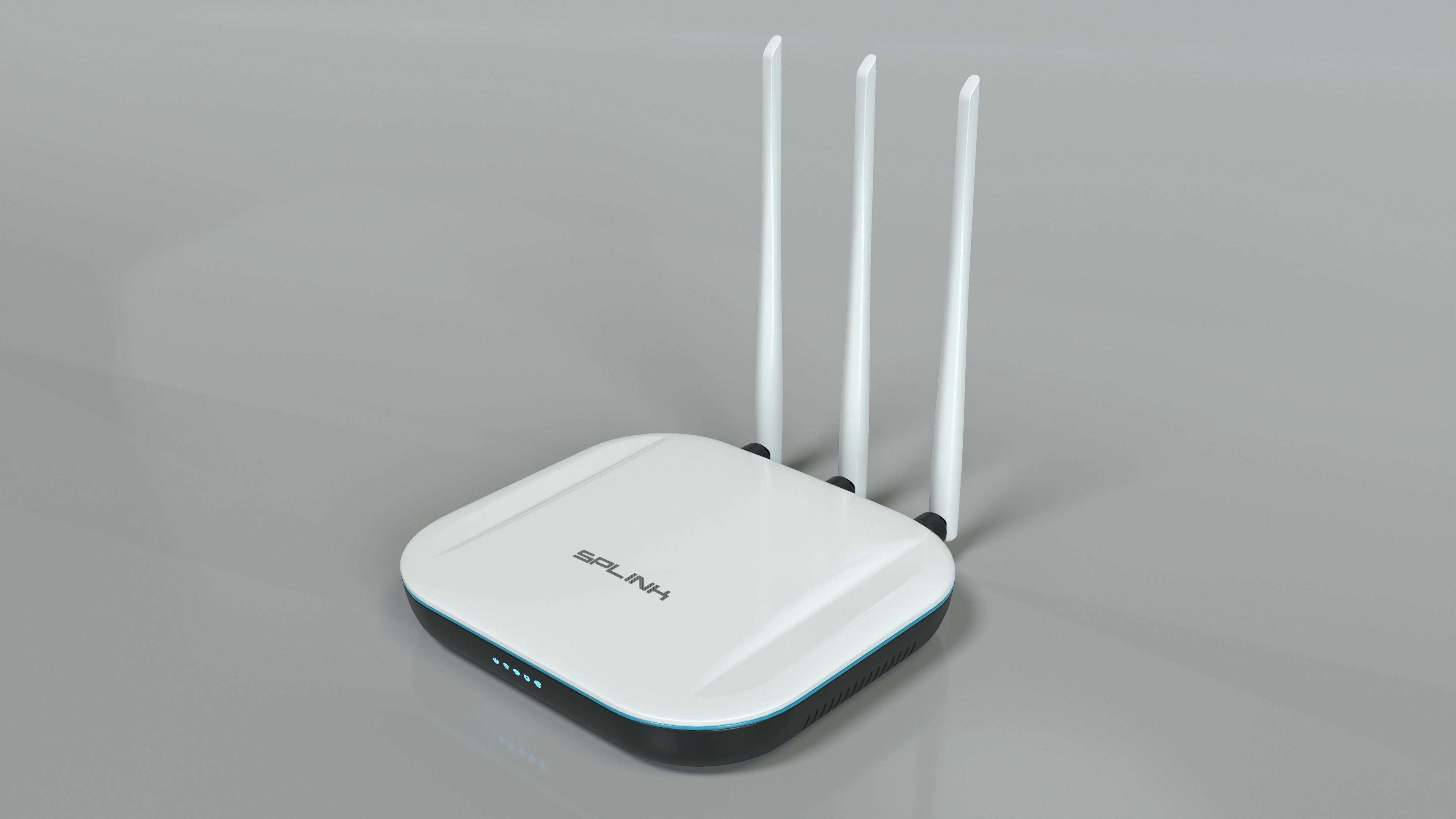 Wi-Fi Router Low-poly 3D model_2