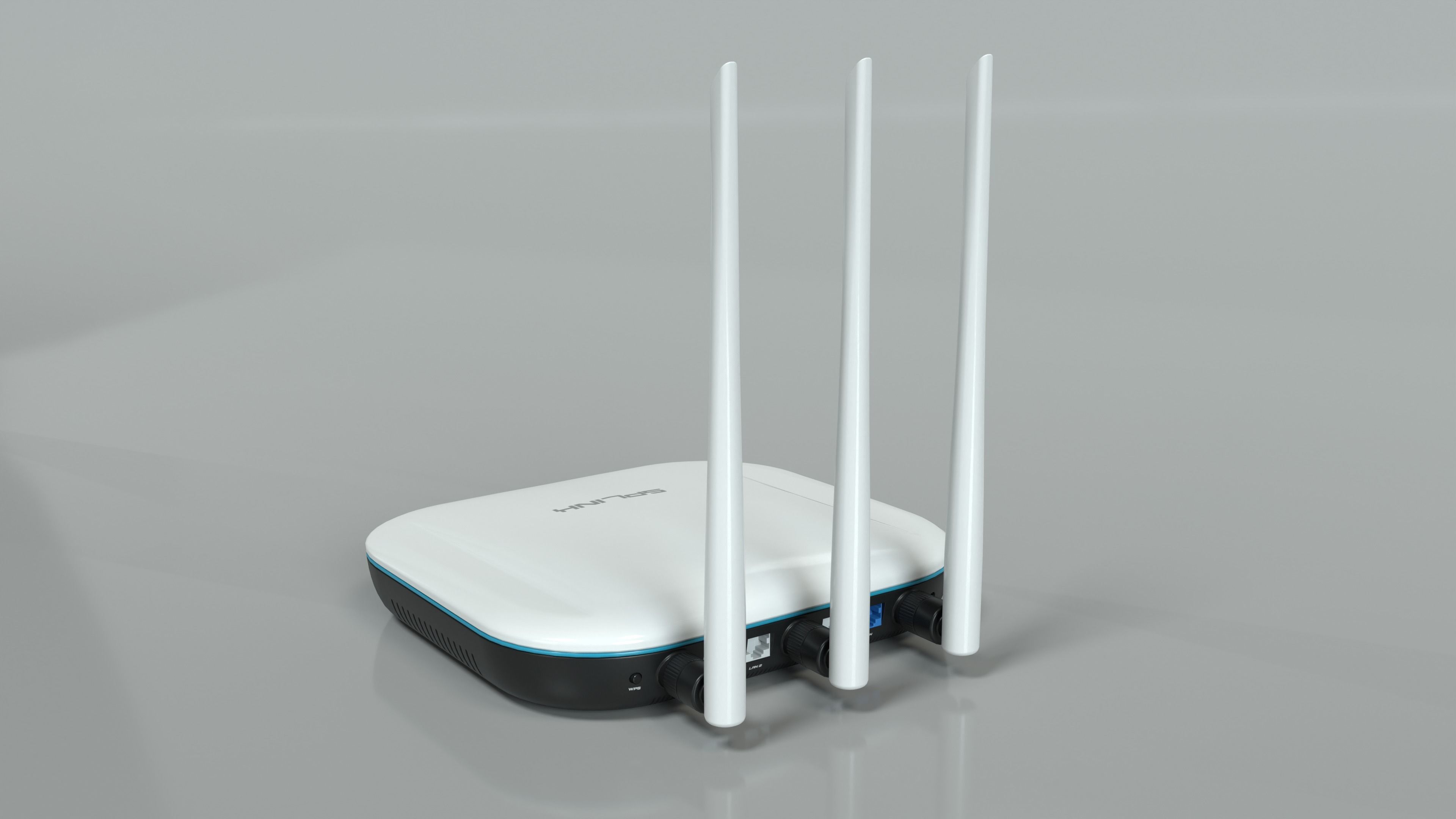 Wi-Fi Router Low-poly 3D model_3