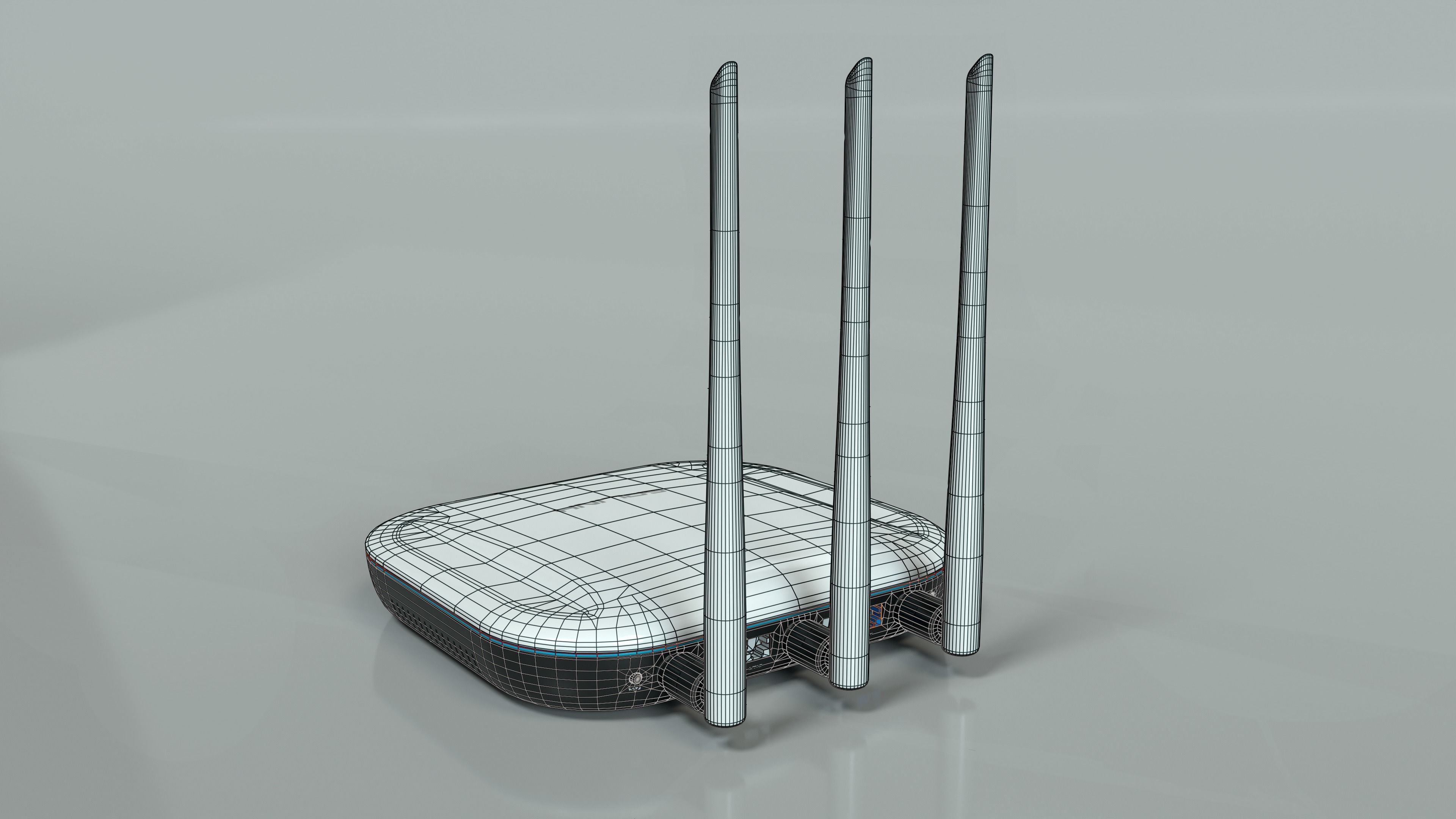 Wi-Fi Router Low-poly 3D model_8