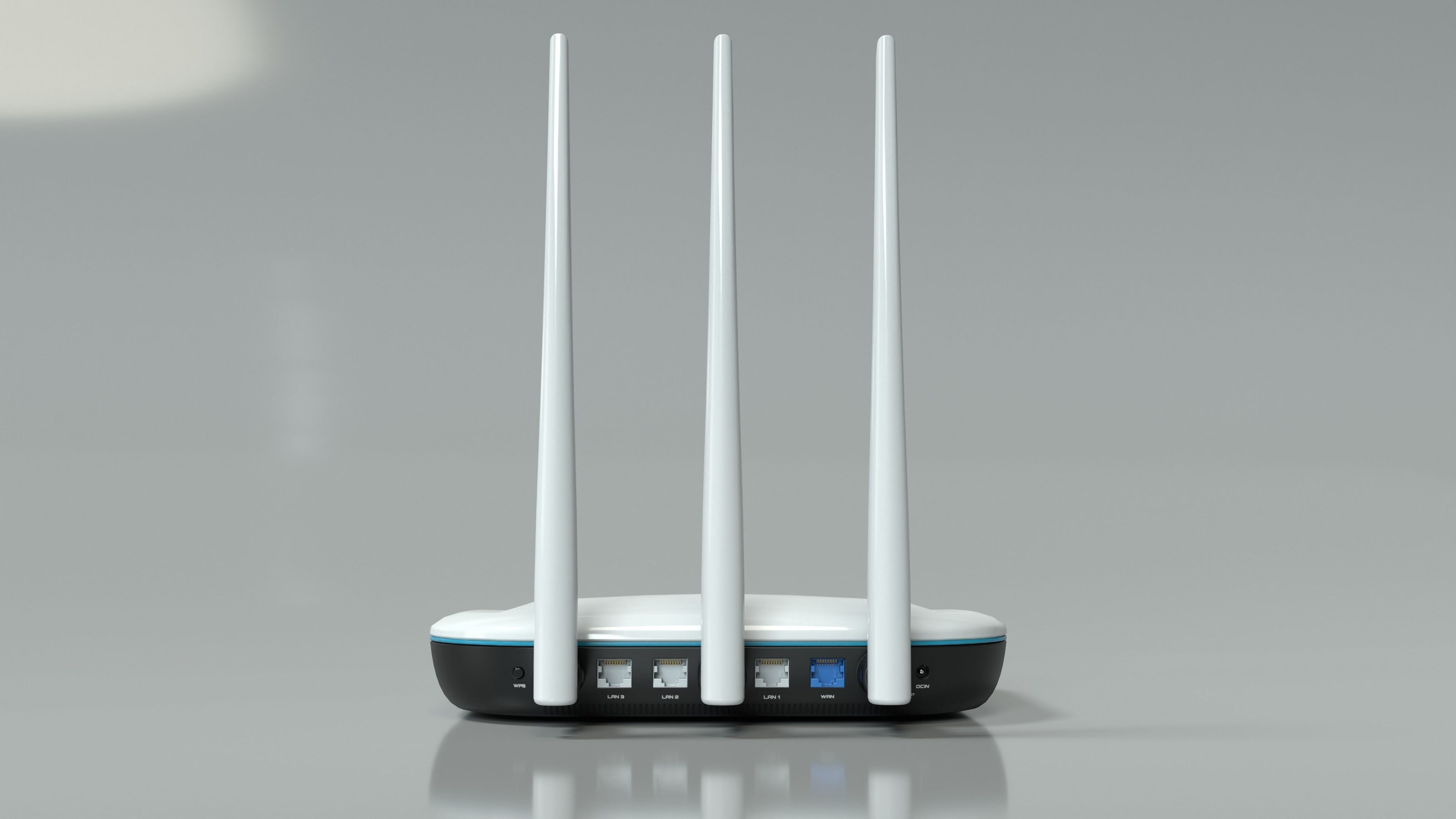 Wi-Fi Router Low-poly 3D model_5
