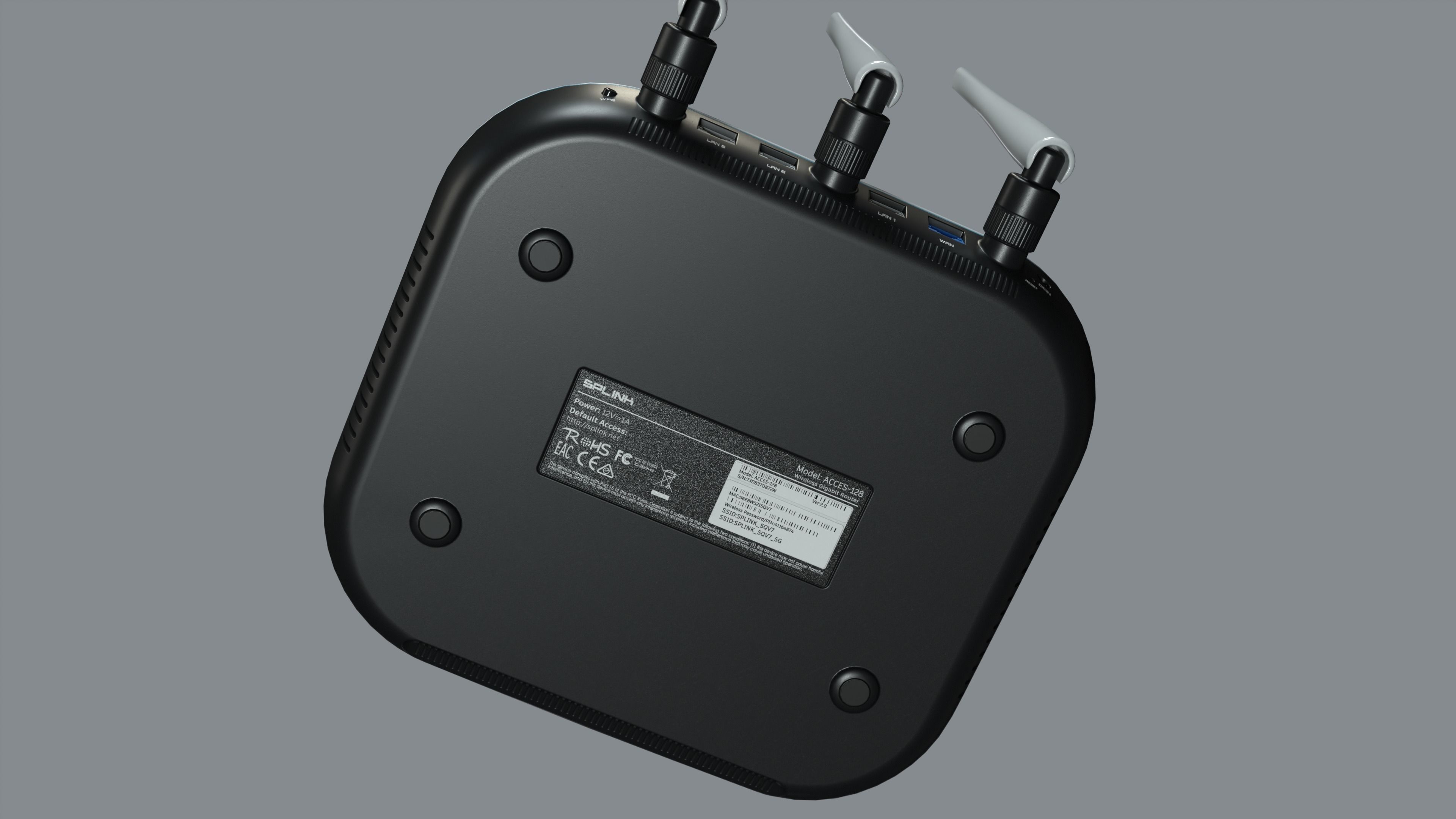 Wi-Fi Router Low-poly 3D model_6