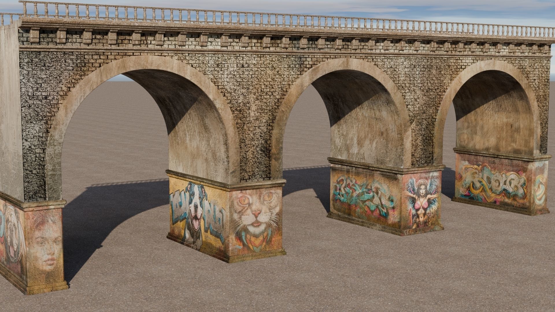 Bridge Low-poly 3D model_22