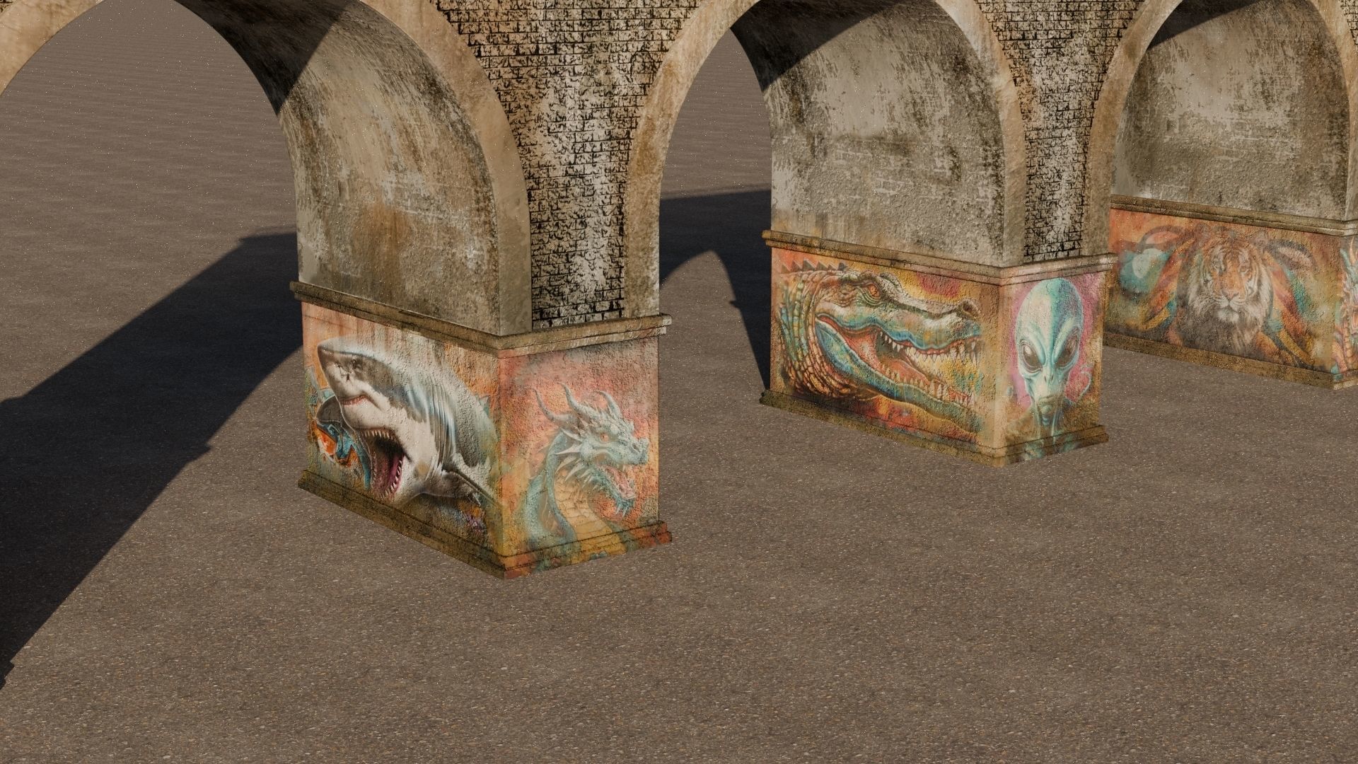 Bridge Low-poly 3D model_16