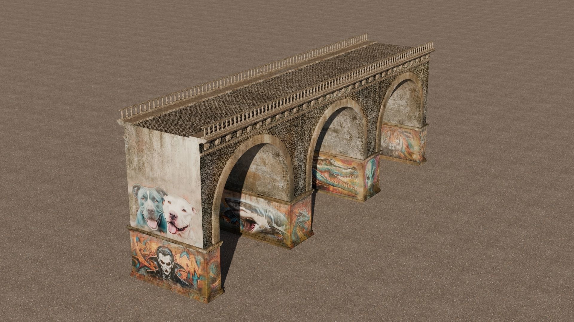 Bridge Low-poly 3D model_18