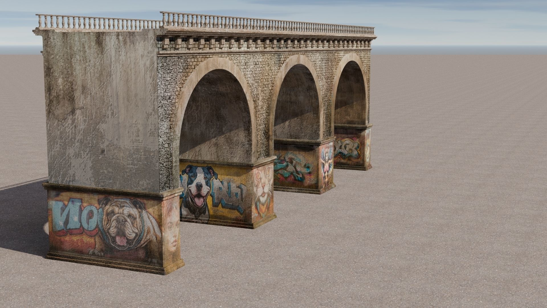 Bridge Low-poly 3D model_20