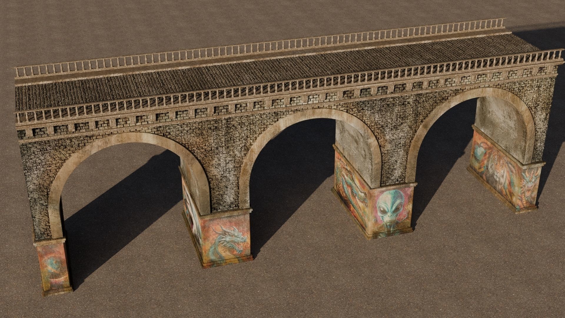 Bridge Low-poly 3D model_15