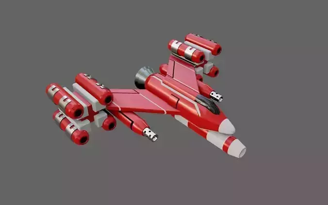 Attack Spacecraft - Nave Low-poly 3D model