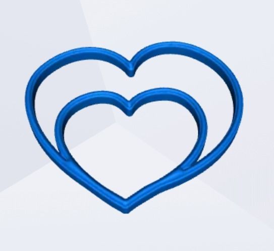 Double Heart Pendant 3D print model_3