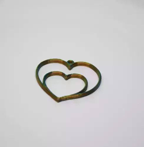 Double Heart Pendant 3D print model