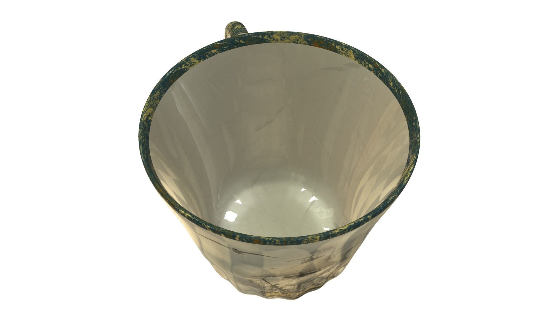 Cup with a ship 3D model_9