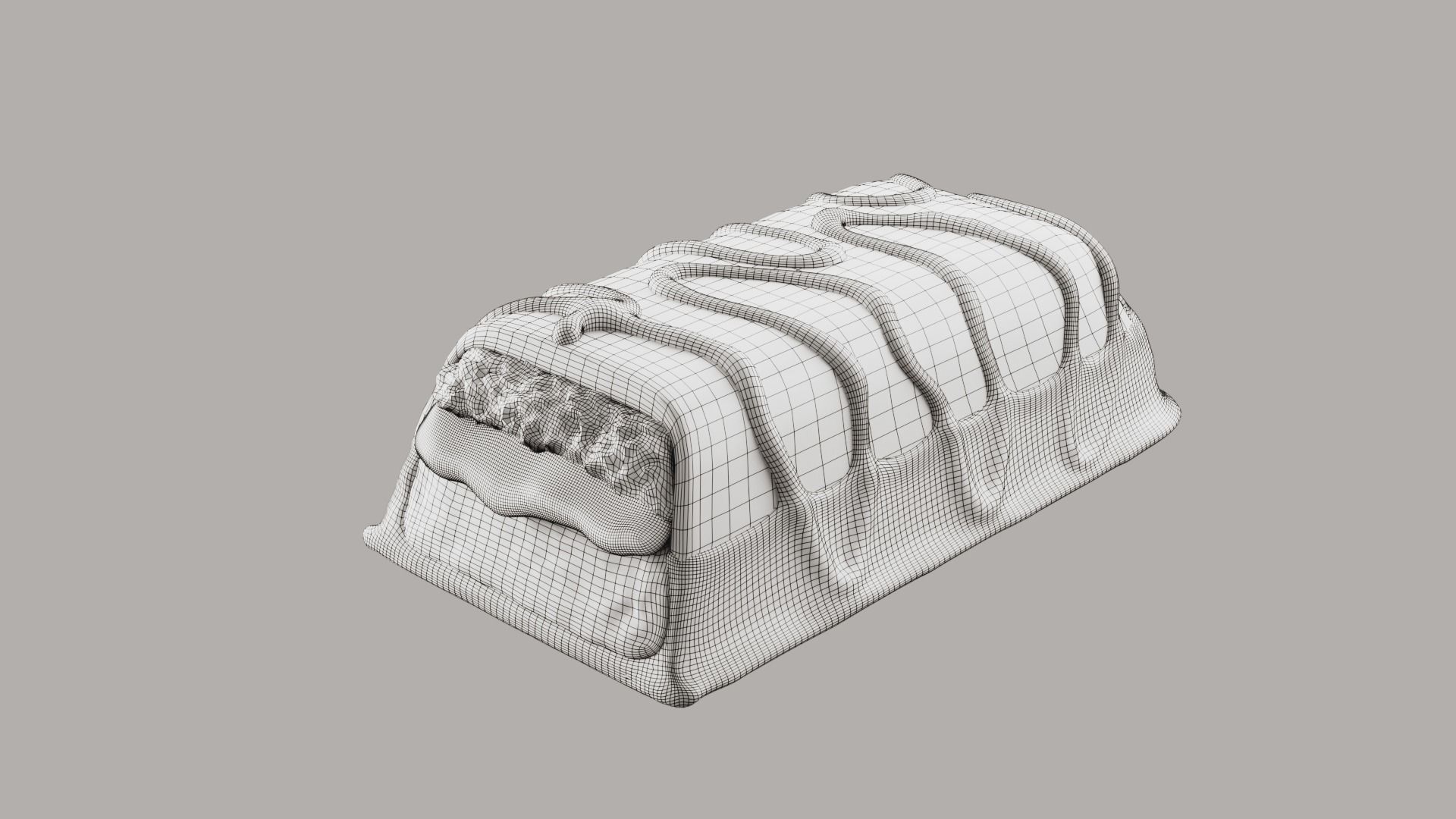 Chocolate Bar with caramel 3D model_3