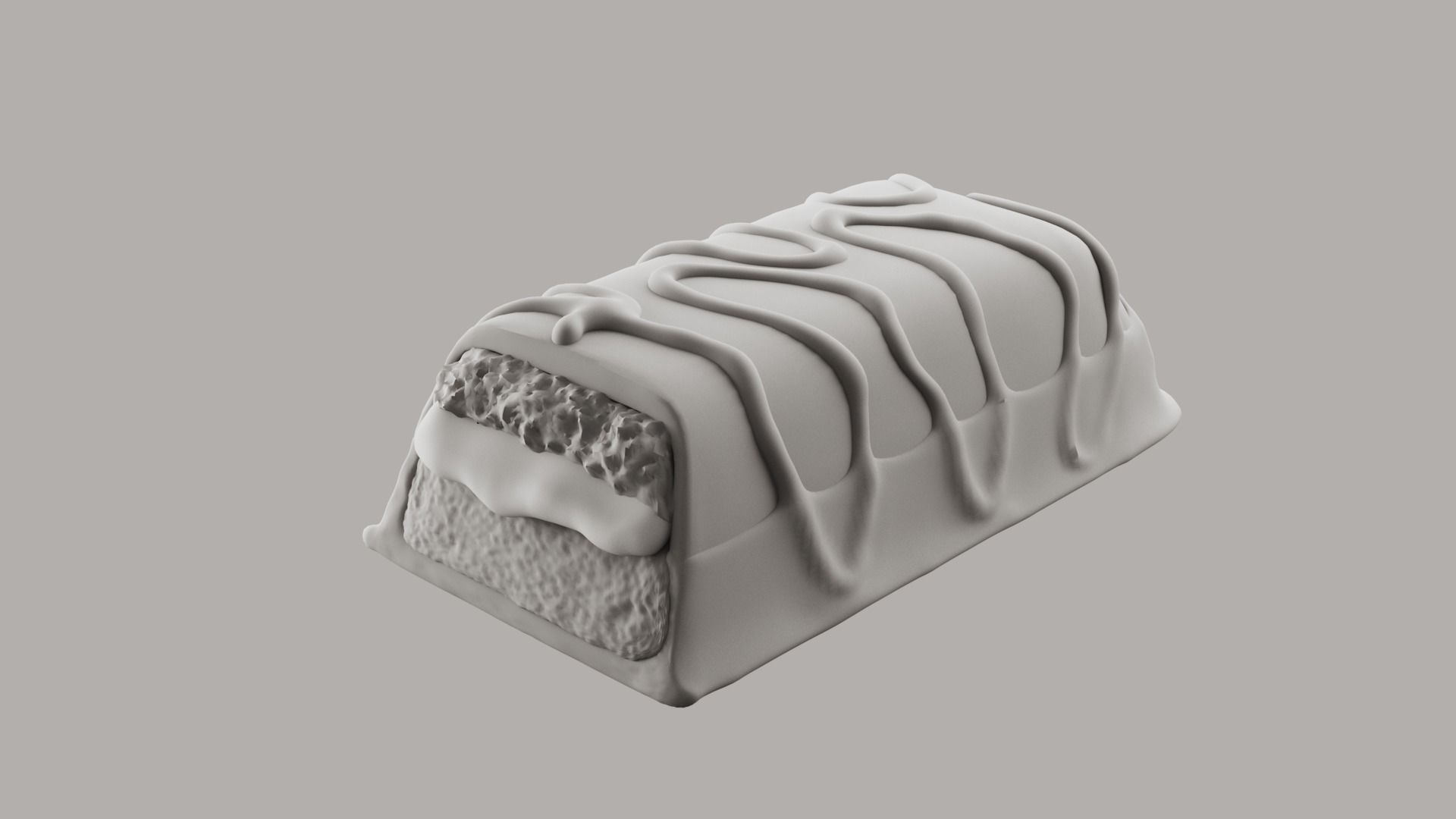 Chocolate Bar with caramel 3D model_2