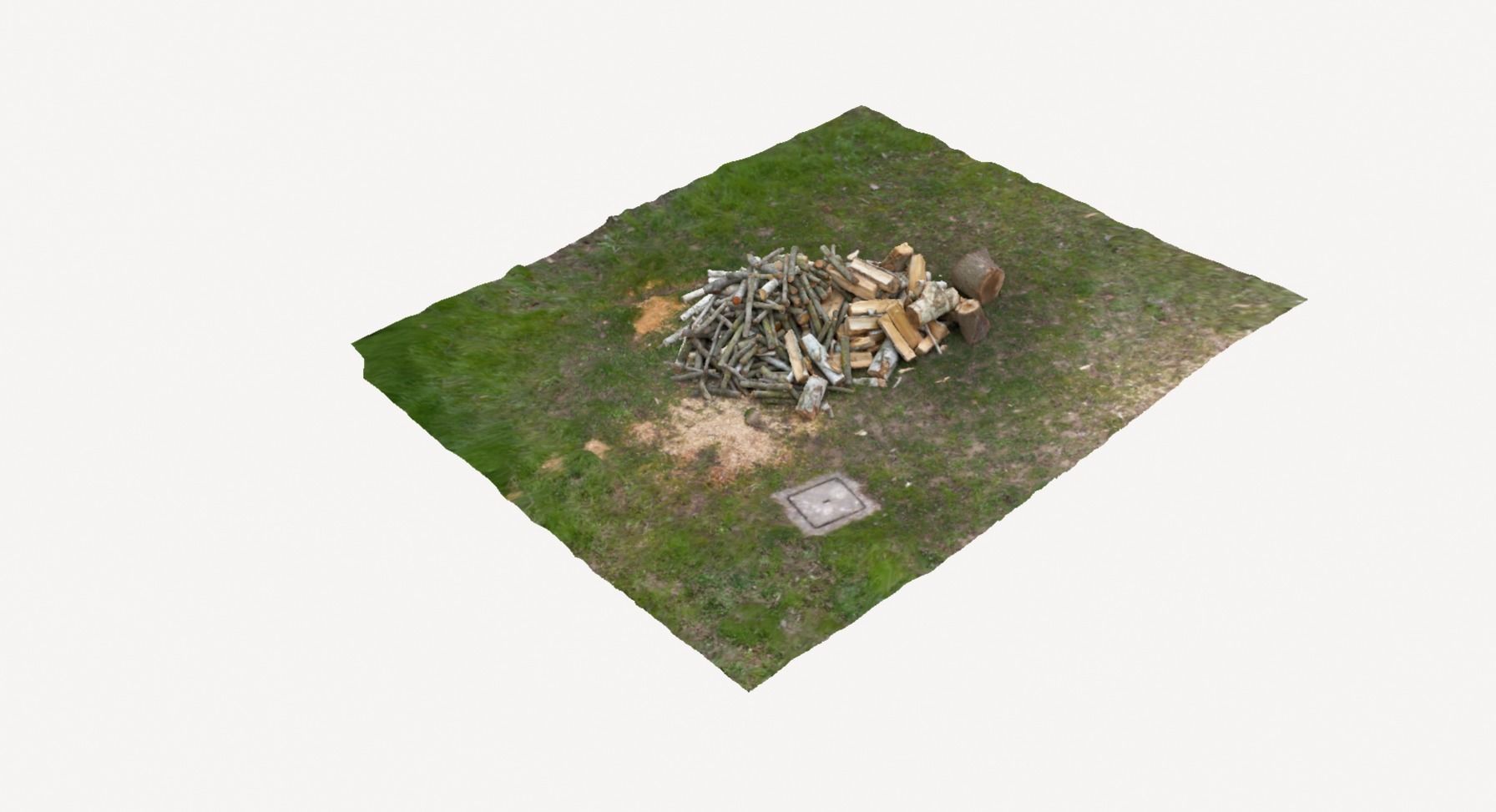 Pile of wood fire chips 3D model_17