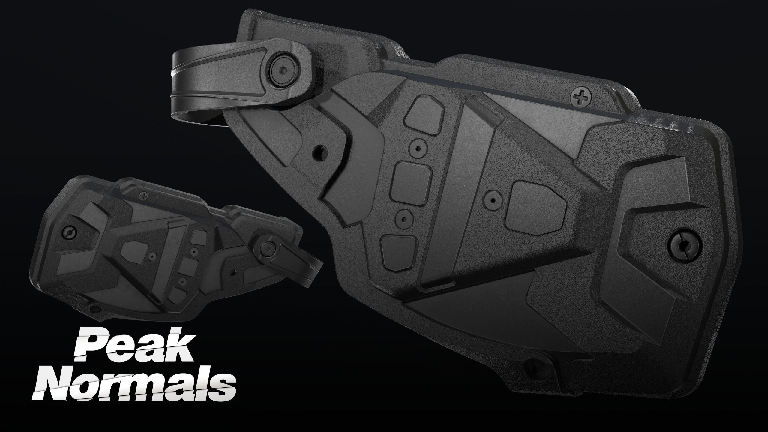 ROTO Extrem Taser X2 UBM Radar 1957 Holster Low-poly 3D model_2