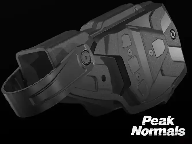 ROTO Extrem Taser X2 UBM Radar 1957 Holster Low-poly 3D model