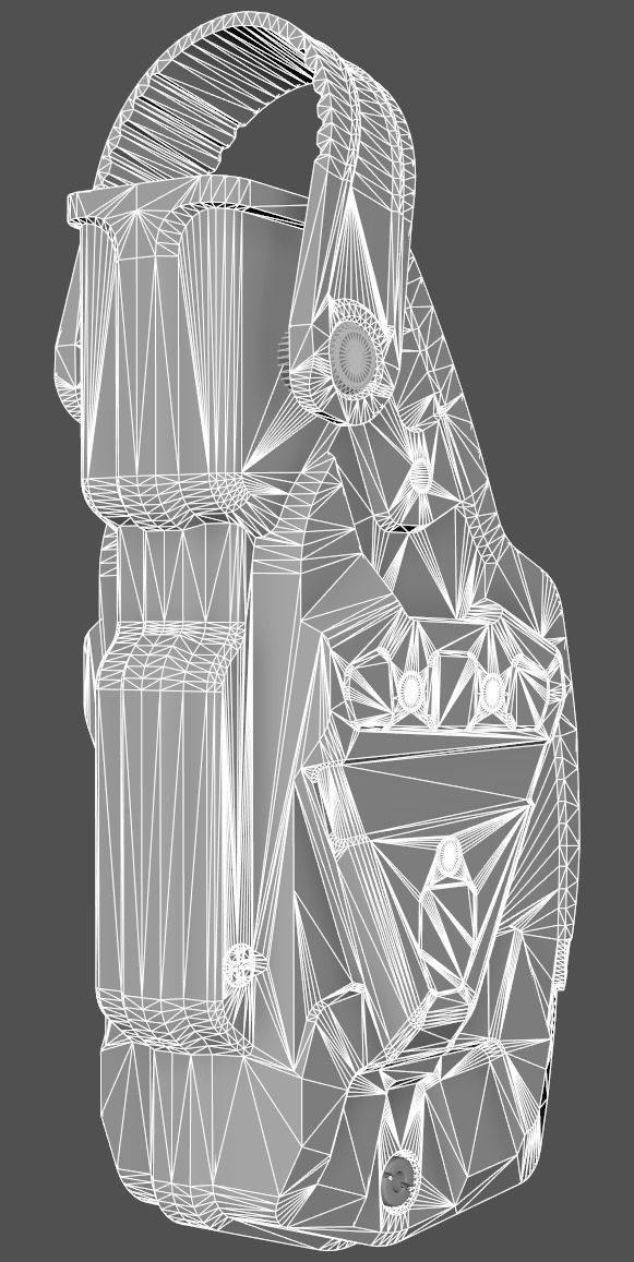 ROTO Extrem Taser X2 UBM Radar 1957 Holster Low-poly 3D model_11